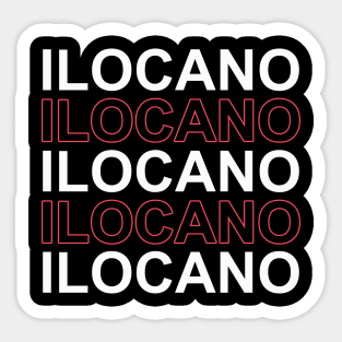 ilocano repeat style texts Sticker